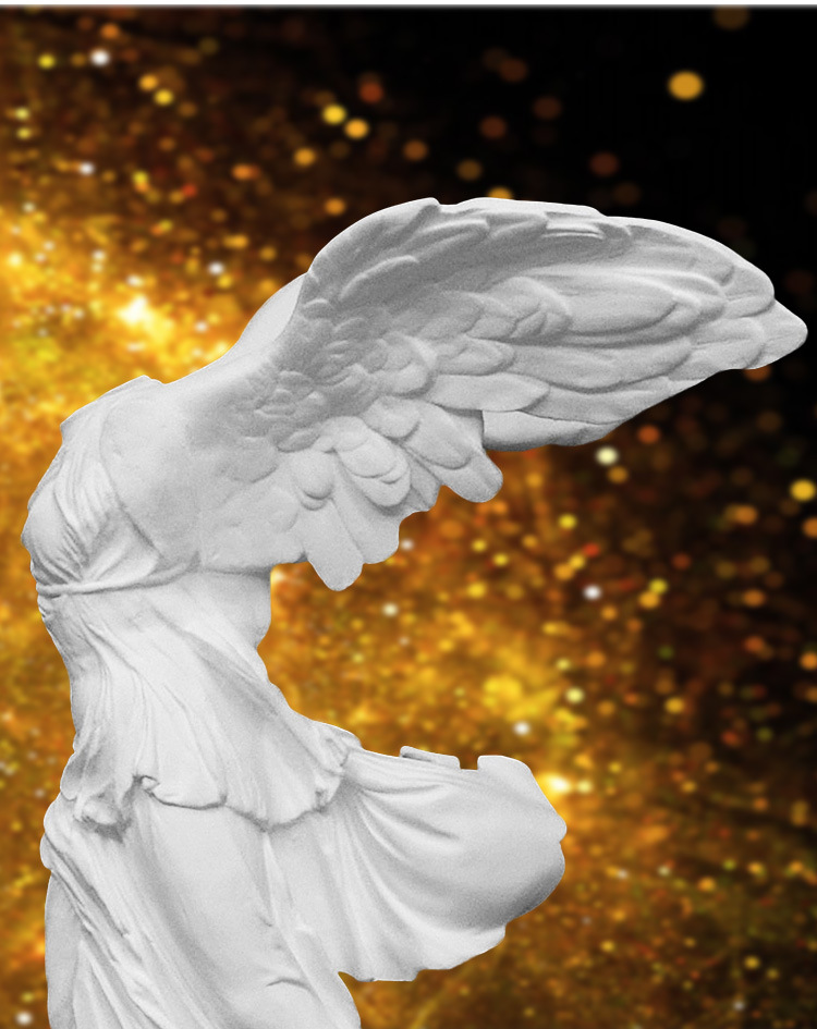 艺伯乐2米大型胜利女神石膏像 美术素描教具装饰雕塑摆件艺术雕像