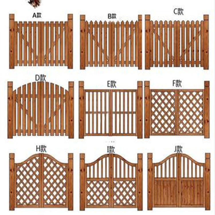 户外园艺碳化防腐木栅栏门木篱笆门围栏木门护栏门厂家批发订做