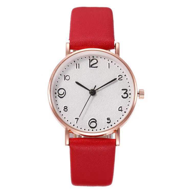 Simple Digital Surface Ultra-Thin Shell Alloy Belt Watch Multi-Color Surface Heel Ribbon Fashion Women's Watch Quartz Watch