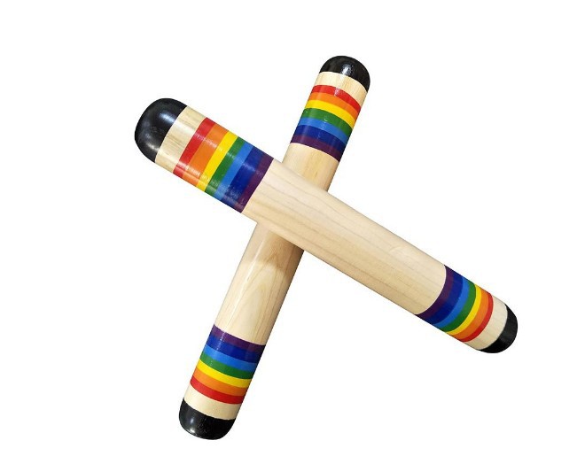 奥尔夫乐器音乐教具乐器木质雨声筒 早教儿童舞蹈彩虹雨声响筒