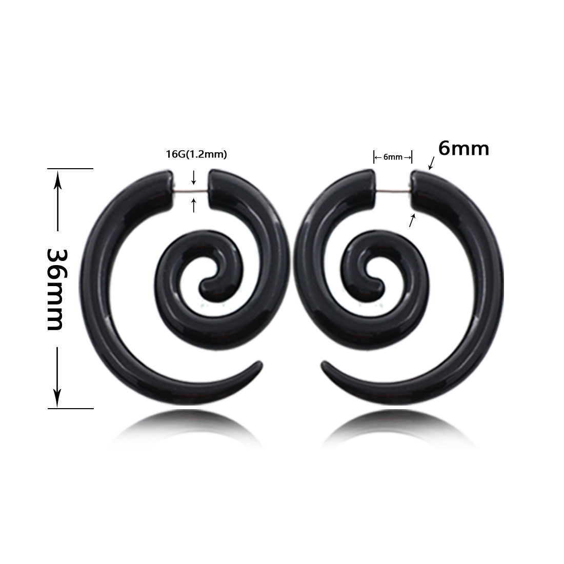 Amazon Hot Sale Acrylic Earrings Men's Earrings European and American Popular Hip Hop Ear Accessories Cross-Border Supply Spot Direct Supply