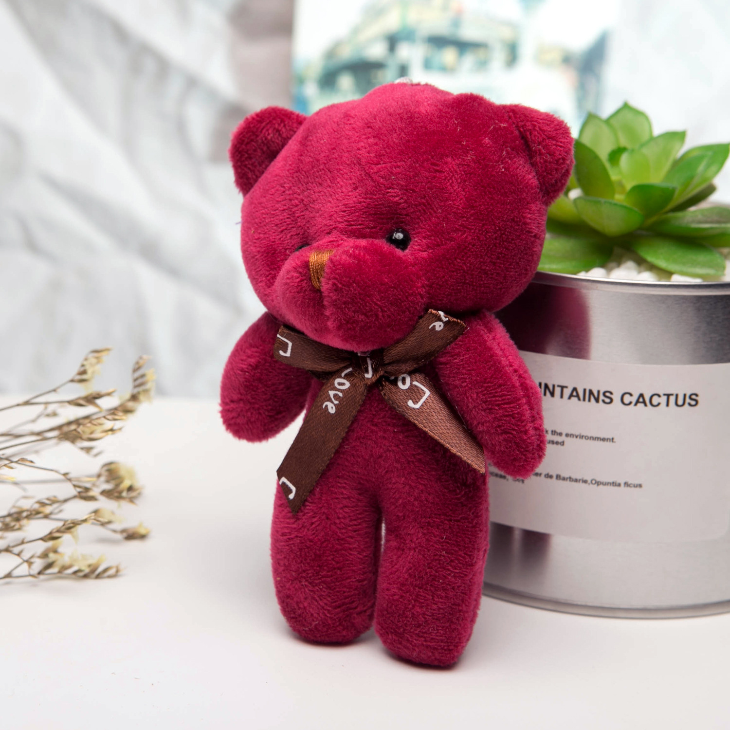 Master Wang Factory Direct Sales Xiaodi Bear Plush One-Piece Bear Doll Bear Small Gift Keychain Pendant