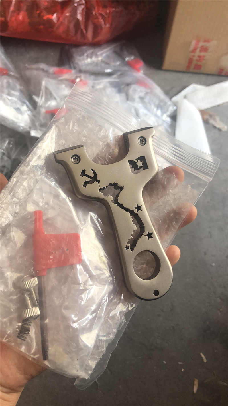 弹弓可定制不锈钢30越南4地图款扁皮户tc21钛合金款式来样可定制