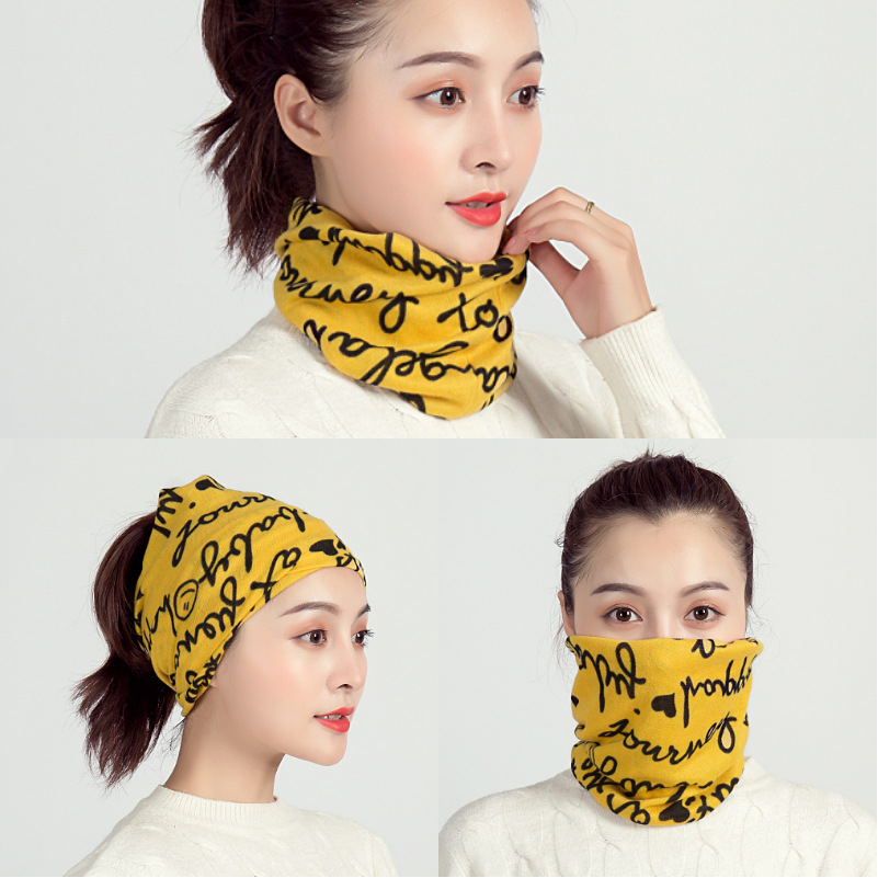 Scarf Women's Autumn and Winter Warm Variety Scarf Pullover Scarf Fashion Mask Windproof Fake Collar Cervical Neck Protection