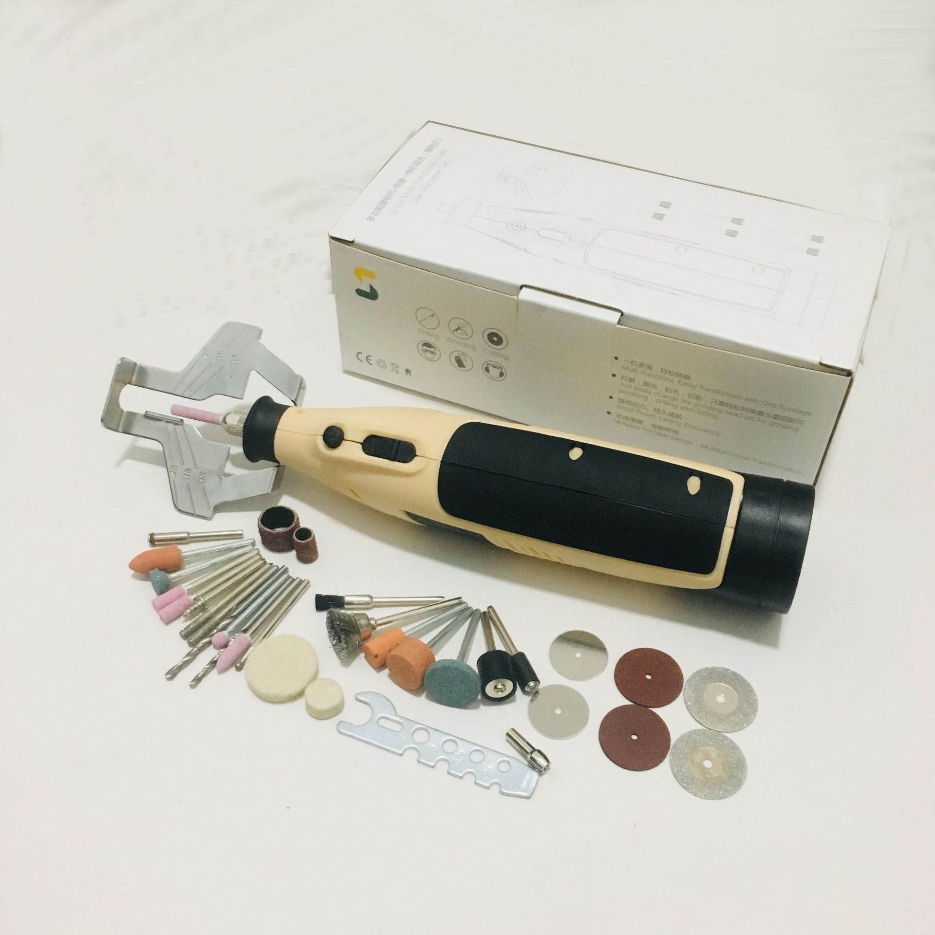 锂电磨链机12伏迷你磨链机电链锯油锯链条打磨机充电式伐木锯电磨