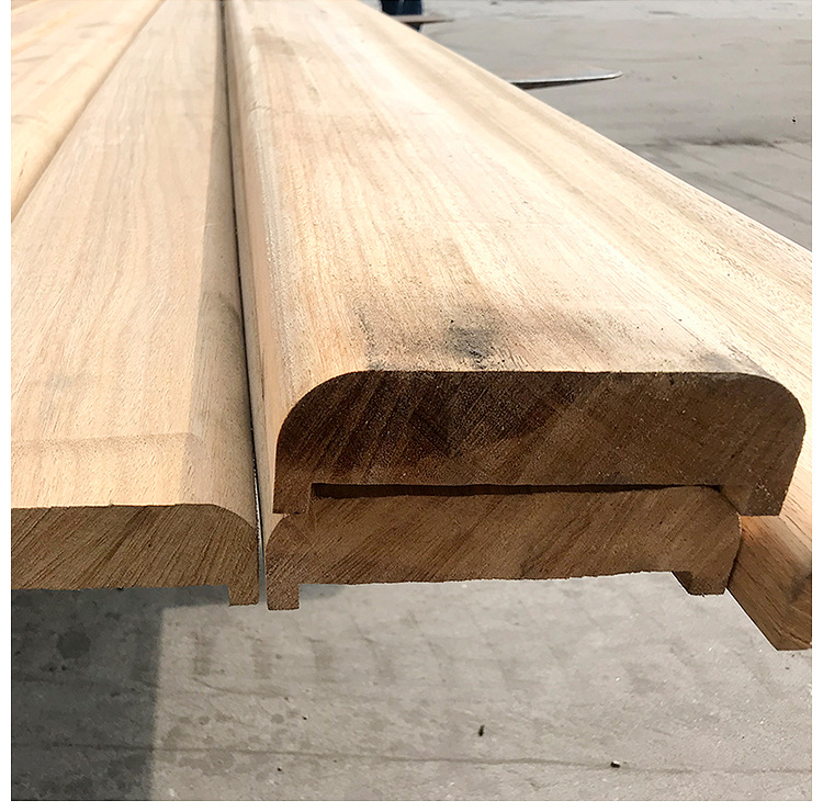 户外楼梯扶手 防腐木菠萝格胶合木扶手加工 实木立柱栏杆扶手