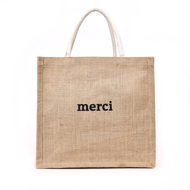 2020 Summer New Women's Bag Single Shoulder Large Capacity Literary Style Letter Printing Handbag Fashion Burlap Shopping Bag