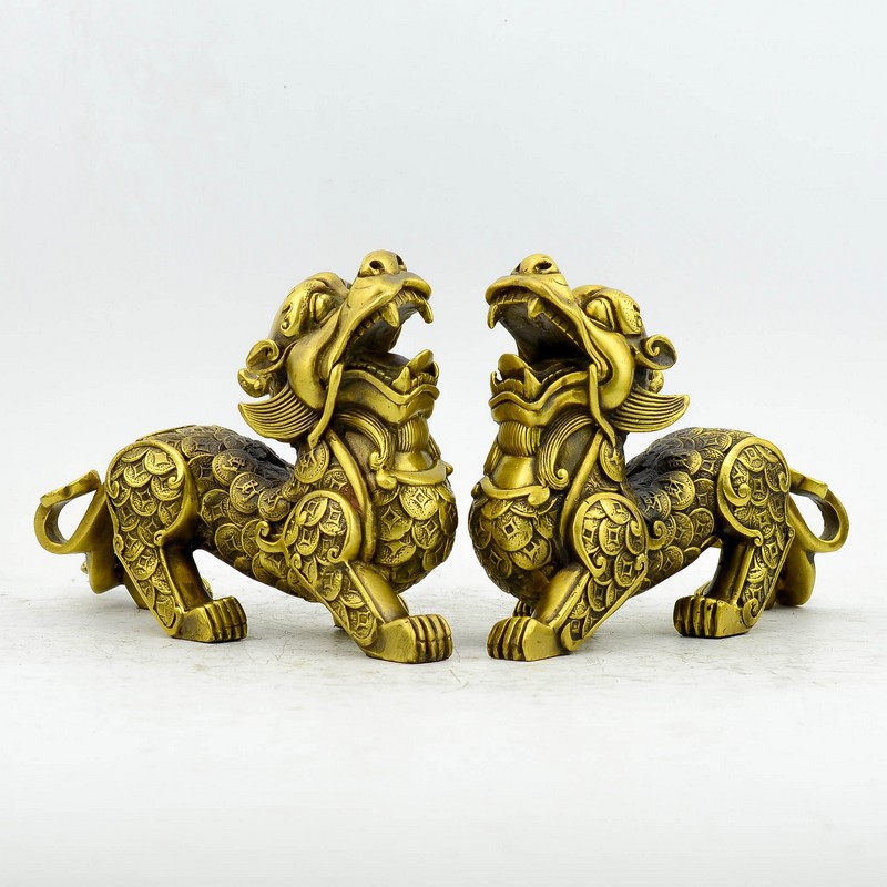 批发精工纯铜 貔貅摆件 金钱兽 开业礼品工艺品怪兽一对摆设