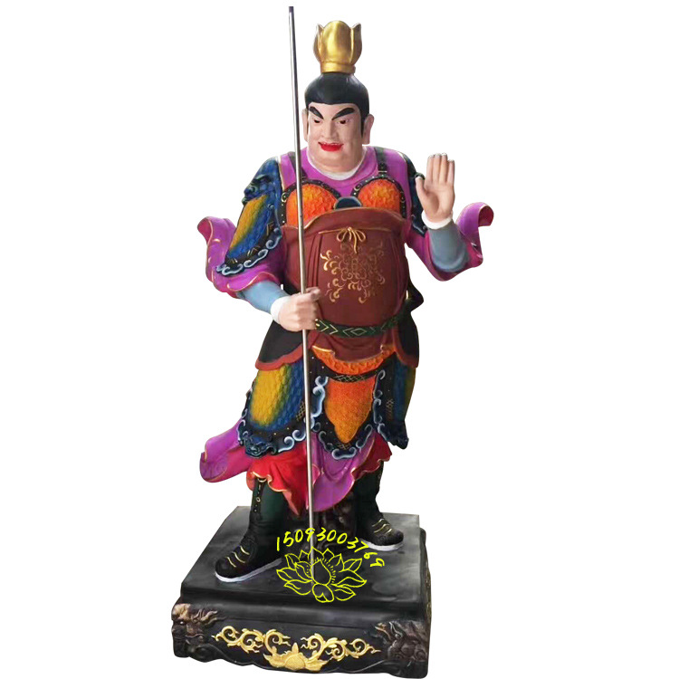 佛教八大金刚童子神像 树脂彩绘紫贤金刚 大神金刚神像 寺庙佛像