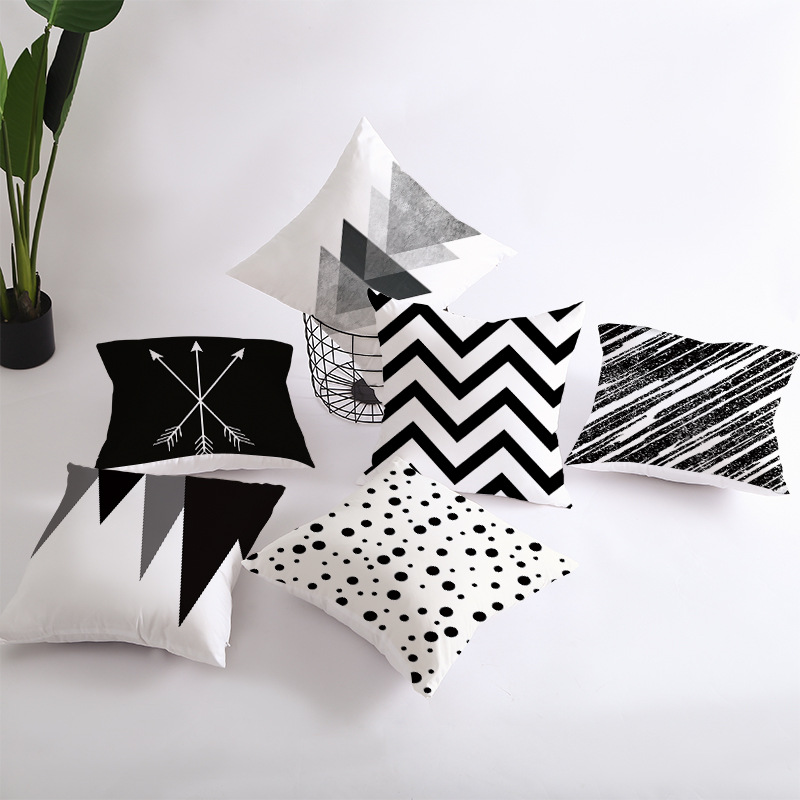 2023shopee Popular Household Supplies Sofa Pillow Cases Modern Minimalist Geometric Abstract Throw Pillowcase Cushion Cover