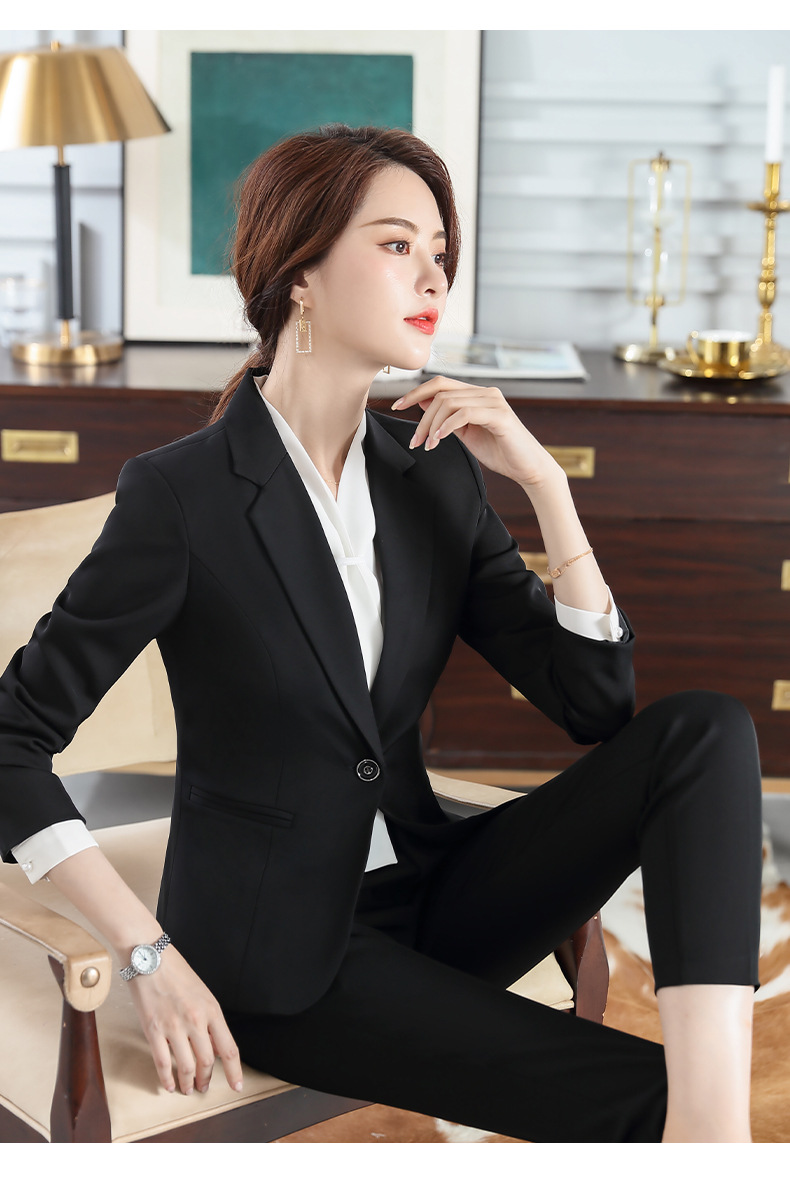职业套装女大学生秋冬新款上班族商务西装修身时尚气质正式工作服