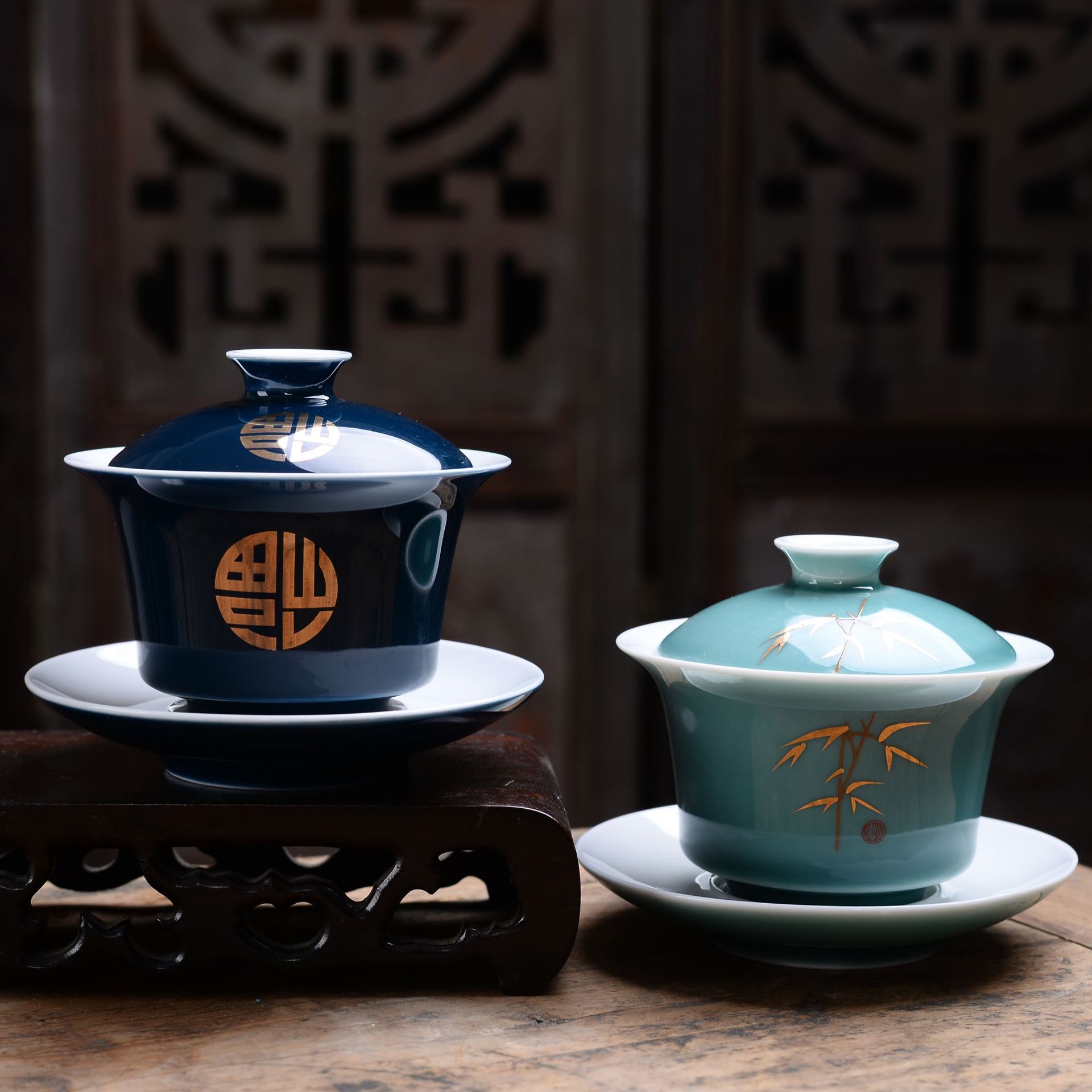 建盏茶杯主人杯铁胎仿宋柴烧建阳纯手工茶具夏彬盏杯蓝龙鳞瓷器-报价