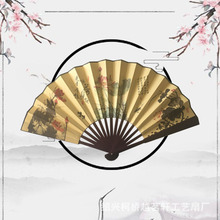 10寸传统中国风男扇精美绢扇纸扇专业制作广告扇