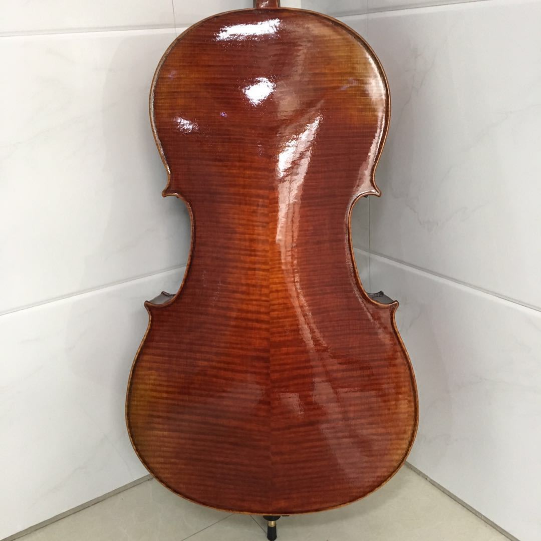欧料大提琴实木纯手工专业级成人演奏儿童欧料独奏大提琴油性