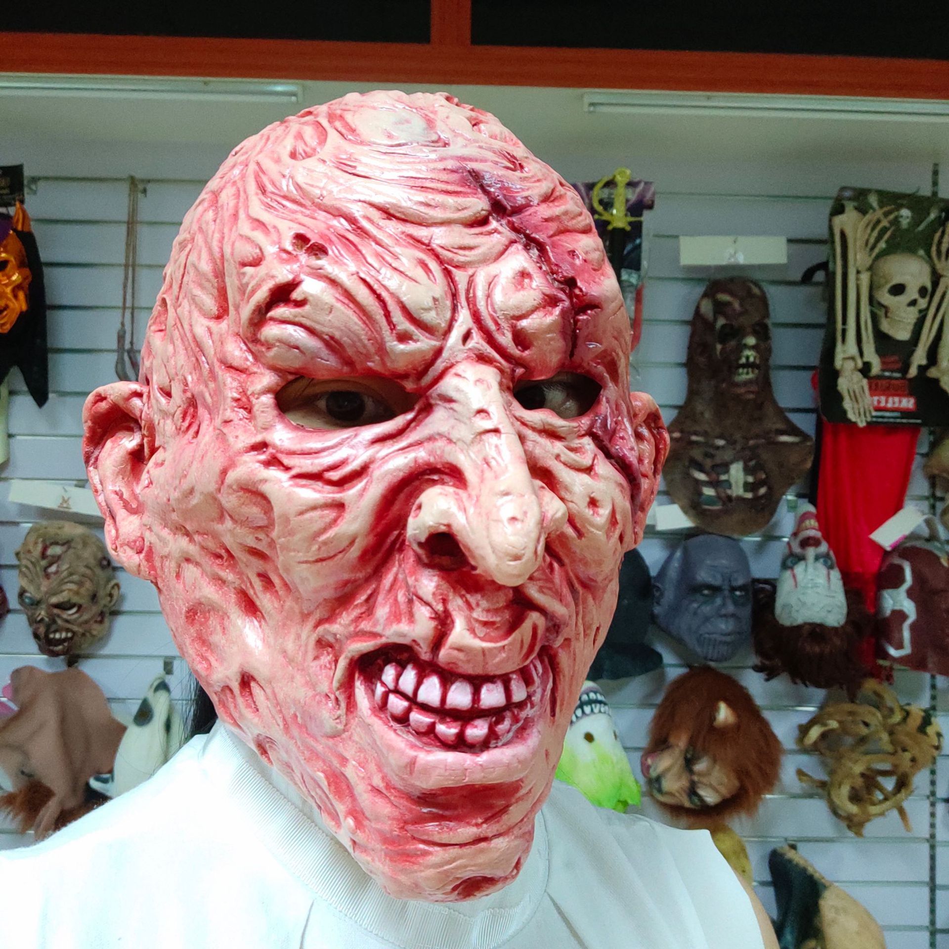 新款弗莱迪弗雷迪面具乳胶头套男恐怖杰森杀手周边电影恐怖面具