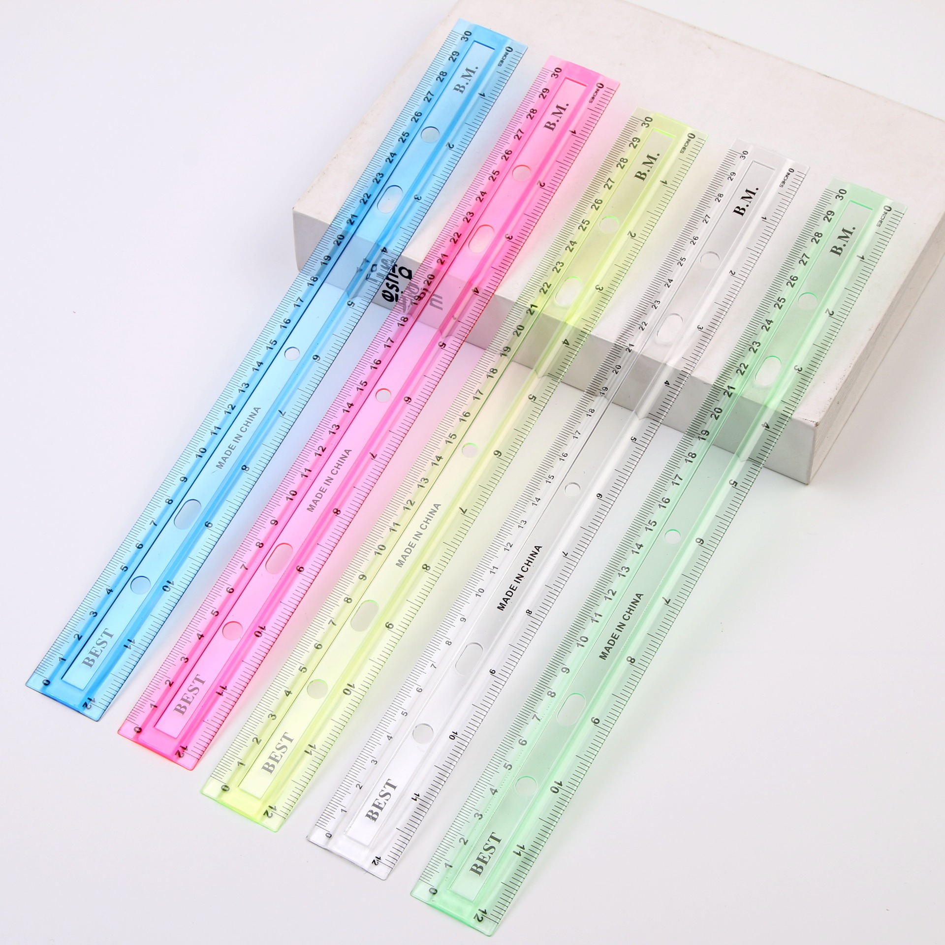 30厘米软尺彩色pvc直尺30cm塑料尺子厂货源头批发量多优惠