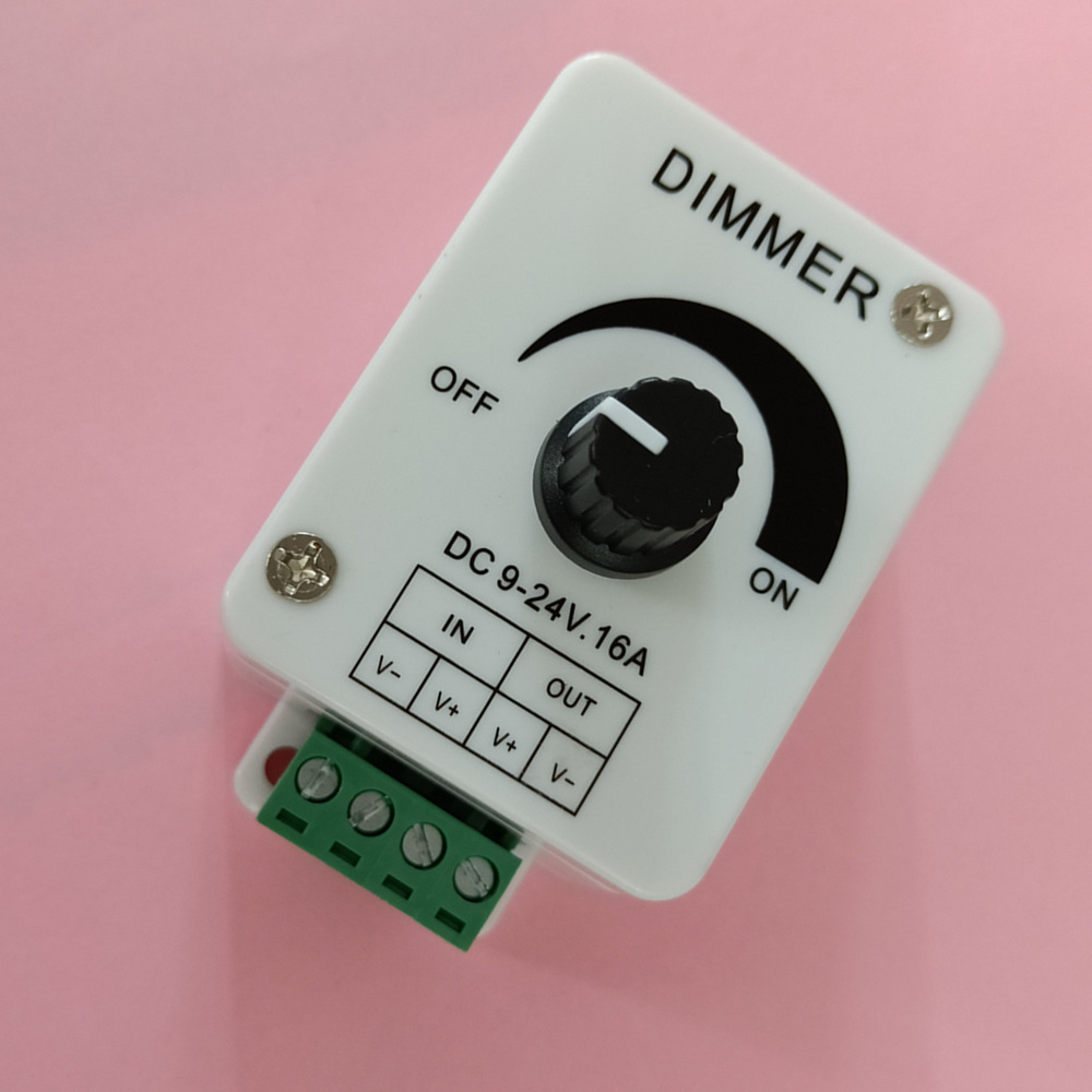 单色led灯调光器低压灯带灯条灯具亮度调节开关手动16a旋钮调光器