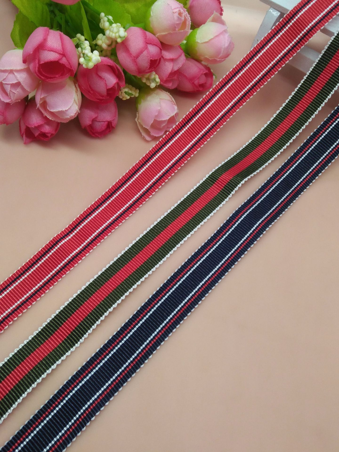 厂家定制彩色布带绳子绑带棉质人字纹织带辅料包边带布料滚边布条