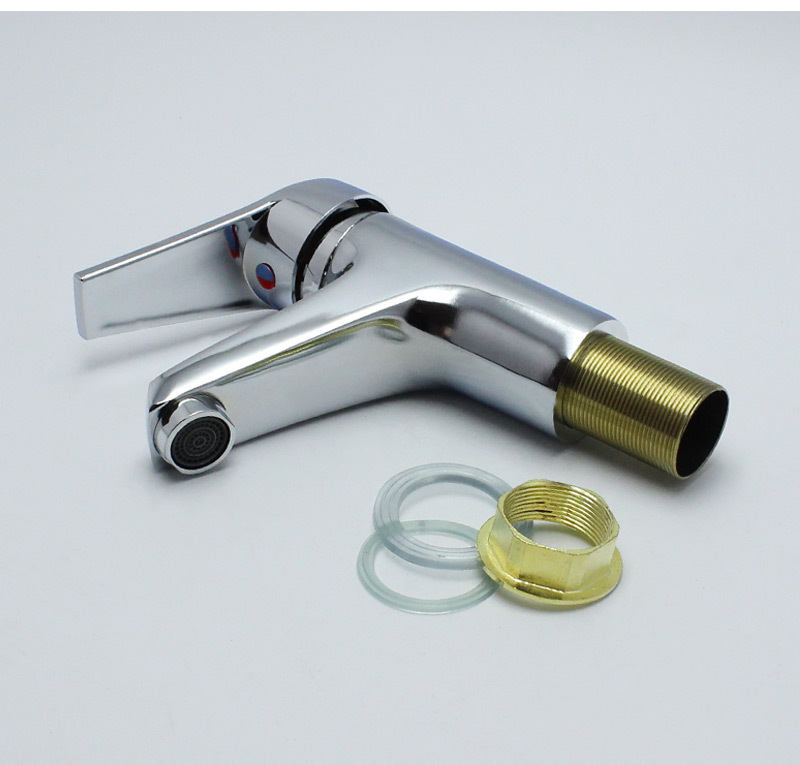 海程脸盆单孔台盆双联混水龙头洗手盆合金冷热水嘴