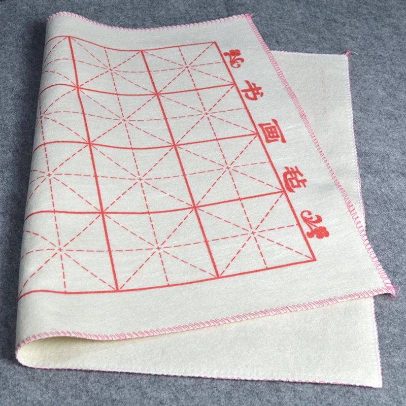 厂家批发毛毡羊毛毡米字格书画毡多规格国画毛毡书法练习吸墨毛毡