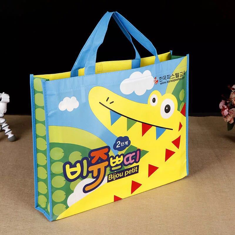 热转印手提覆膜无纺布袋儿童服装袋卡通手提无纺布袋立体宣传袋