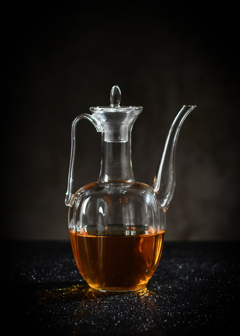 厂家批发仿宋代点茶执壶仿古瓜楞执壶汤瓶耐高温玻璃可电陶炉加热