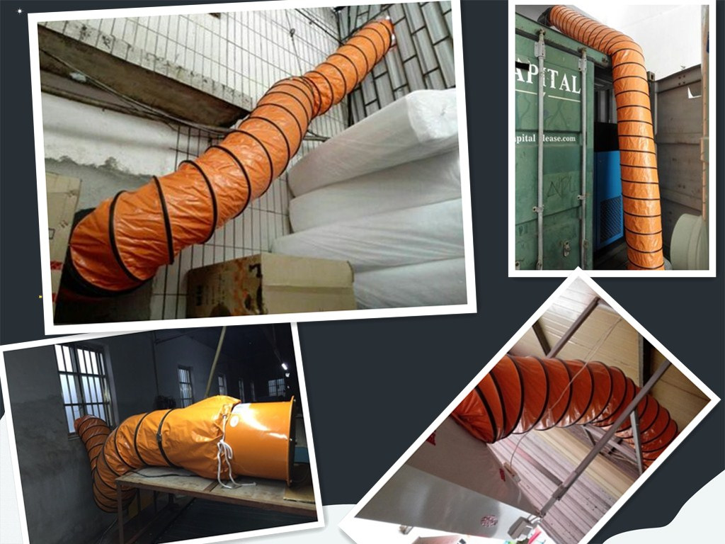 风管300mm 伸缩通风管道 pvc塑料尼龙布12寸船用排风管