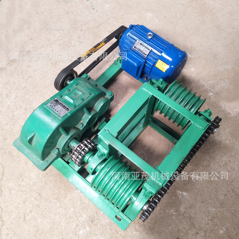 一托二刮板式清粪机 养鸡场亚麻绳牵引式刮粪机 铜线电机