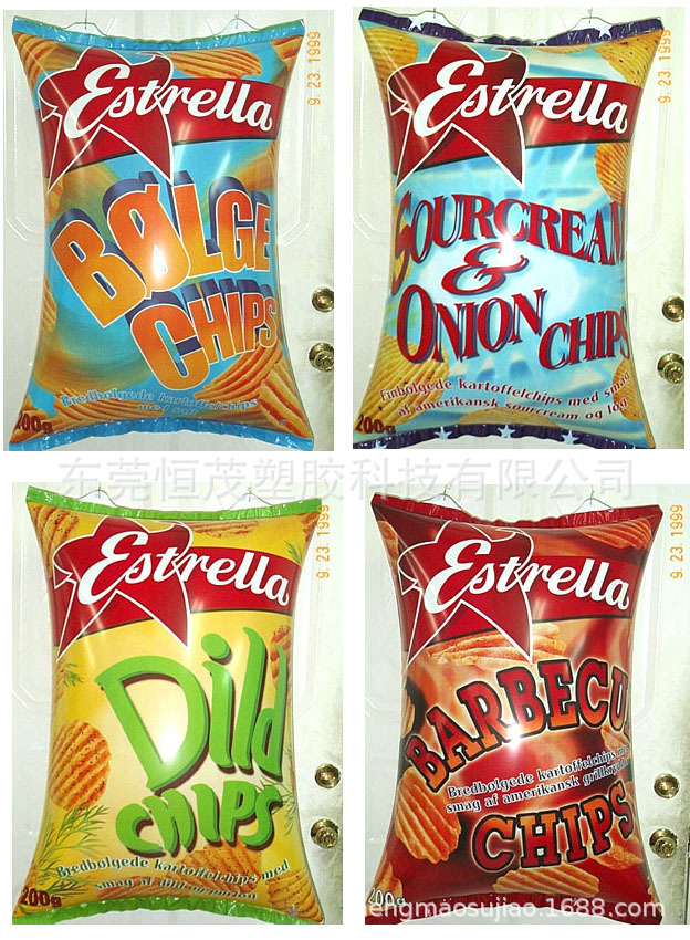 定做pvc充气零食袋子模型 薯片 猫粮袋广告促销活动充气广告气模