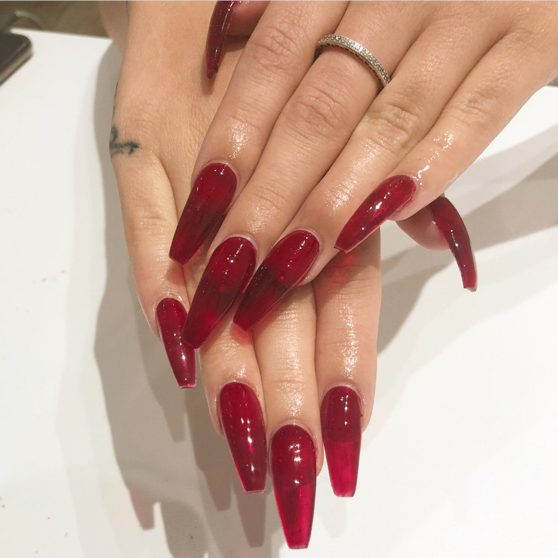 可拆卸穿戴芭蕾果冻长款美甲暗黑假指甲糖果ins成品集合