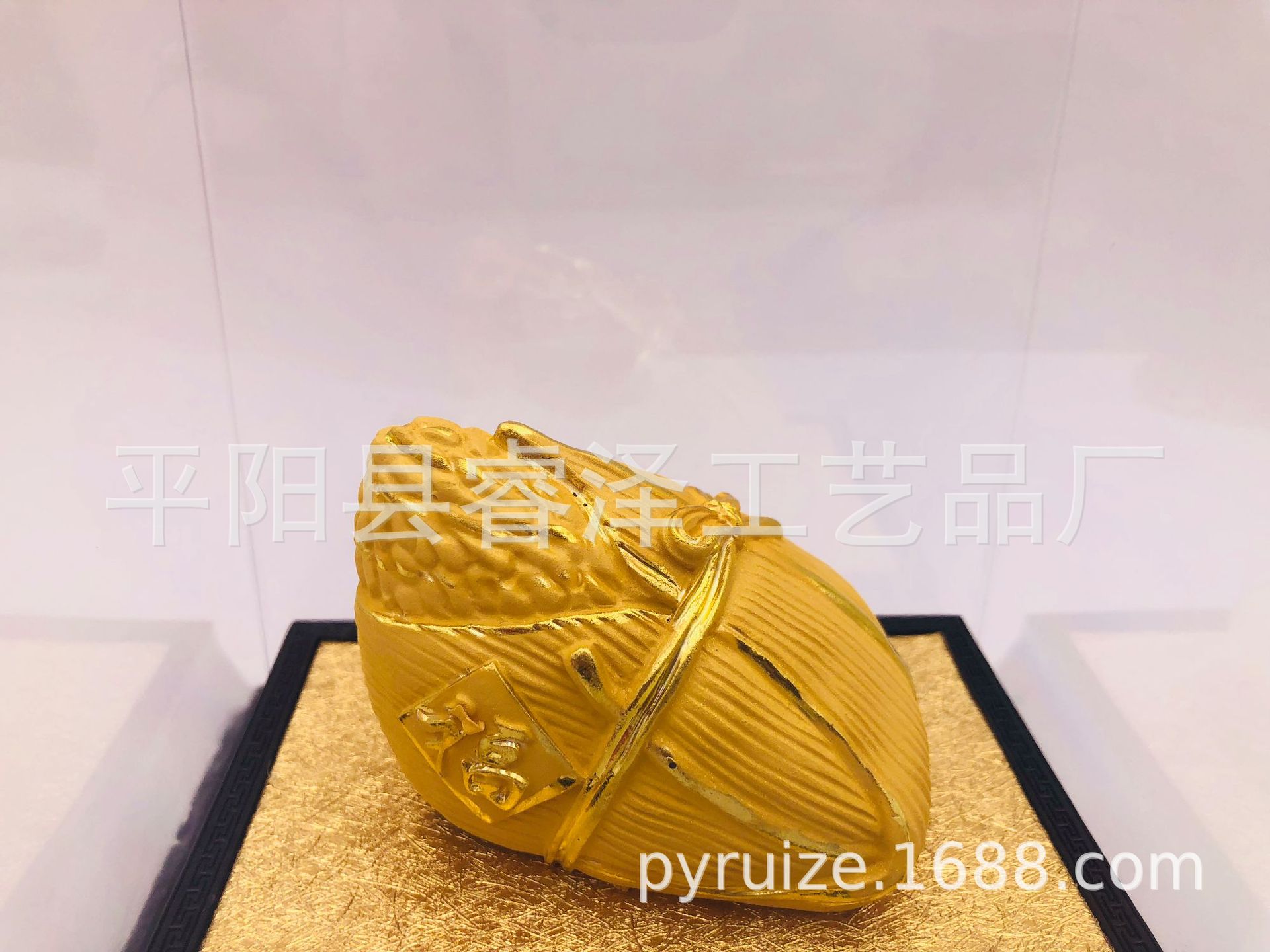 绒沙金粽福粽传情金棕子绒沙金端午节礼品会销保险礼品厂家直销