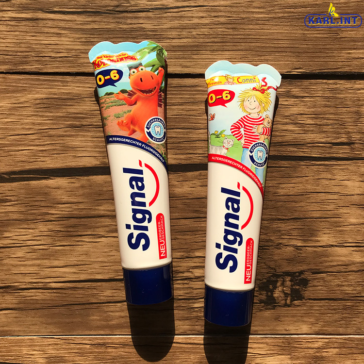 1批号德国signal洁诺吞咽含氟牙膏 1-6岁50ml一般贸易新款