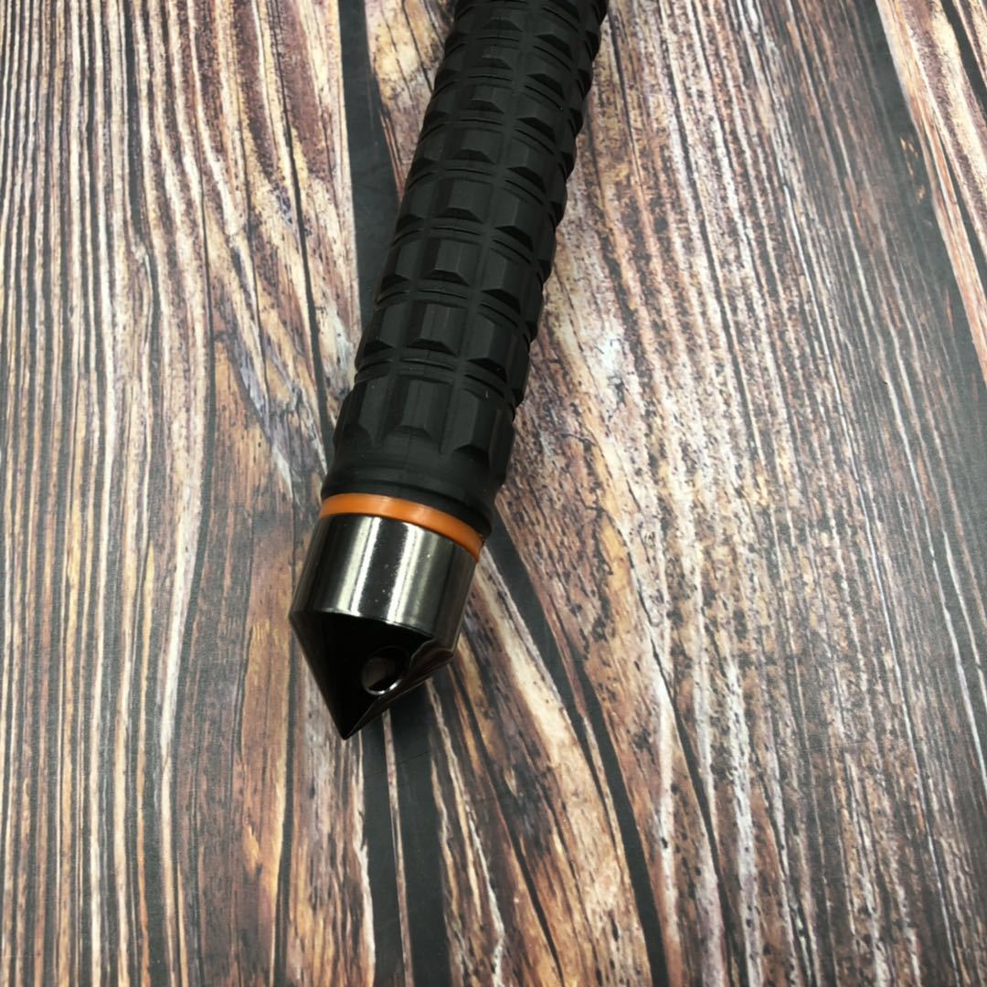 批发供应 新款橡26寸甩棍胶手柄平头甩棍伸缩甩鞭铁棍车载安防