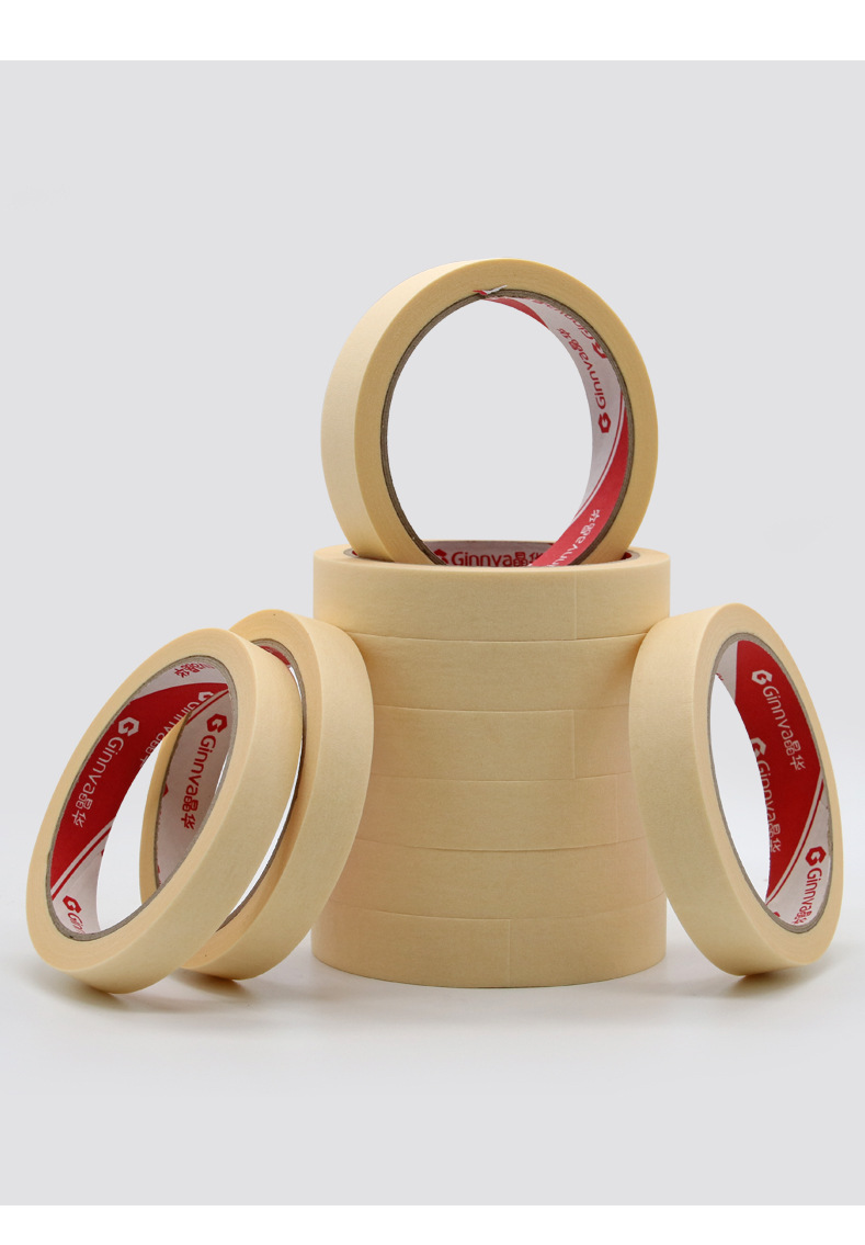 晶华高粘美纹纸胶带汽车喷漆烤漆遮蔽高粘美纹纸胶带批发