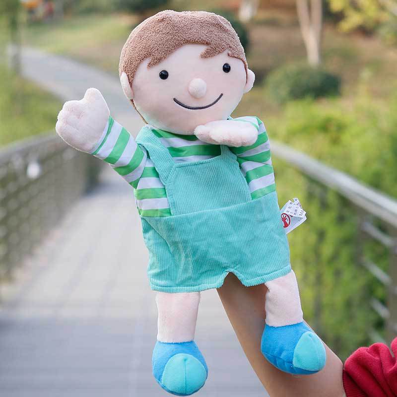 新款一家亲人物大号手偶玩具儿童讲故事早教安抚手套爷爷奶奶男孩