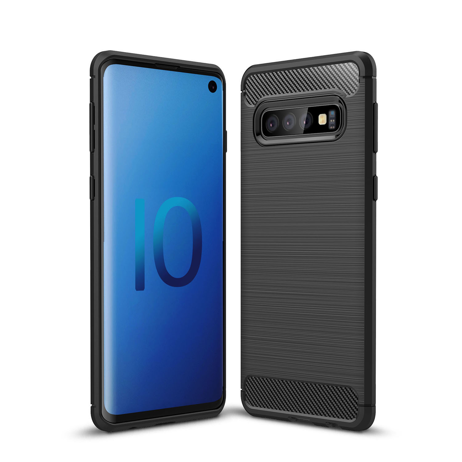 适用三星galaxy s10plus手机壳 s10lite保护套拉丝纹硅胶防摔软壳
