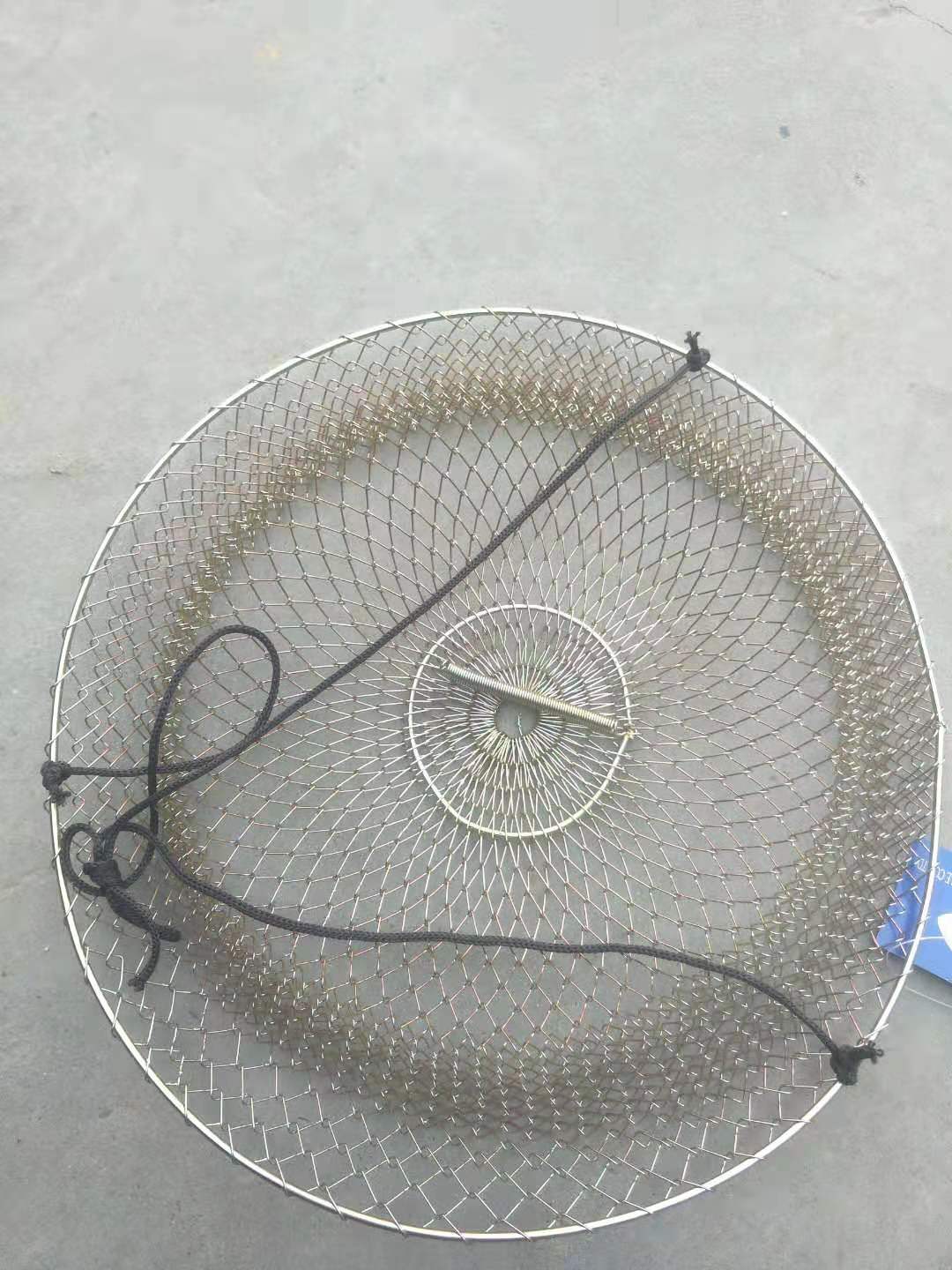 厂家直销 跨境折叠钓笼 小鱼篓 钢丝鱼篓 户外垂钓虾螃蟹笼甲鱼笼