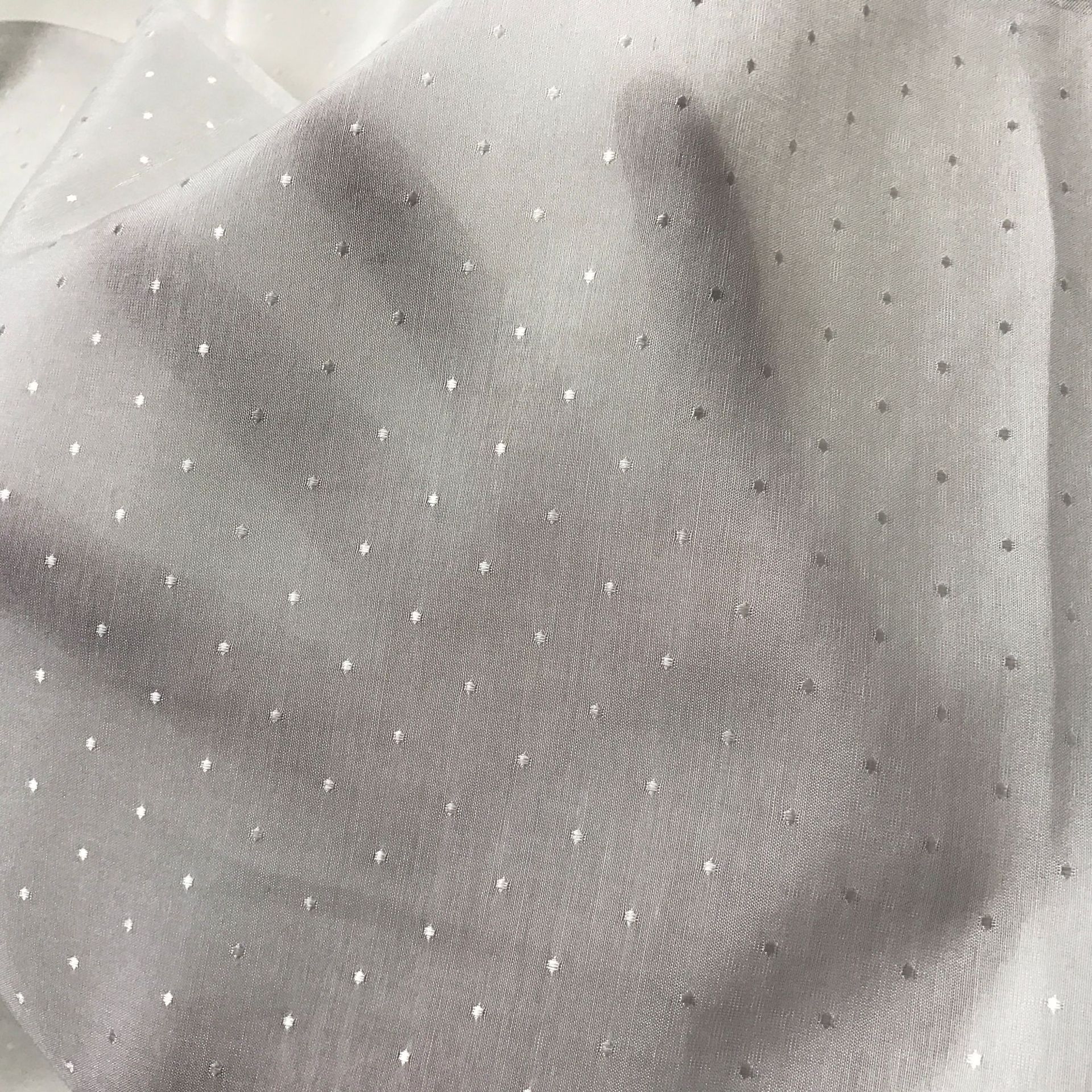 12姆米丝棉点子布料桑蚕丝面料真丝棉丝绸面料连衣裙布料厂家直供
