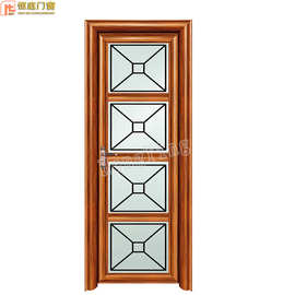 恒庭门窗铝合金 现代厨卫门茶镜平开门 隔音房间门室内门批发定制