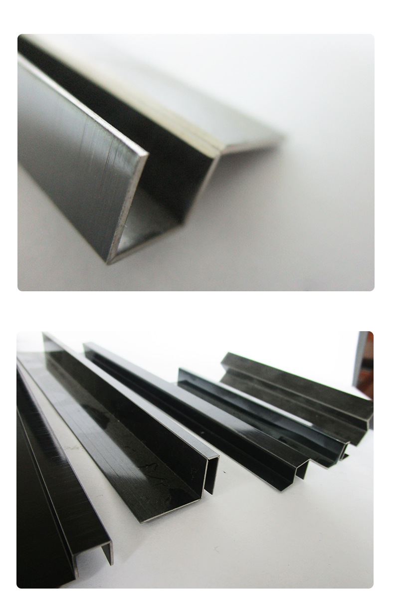 不锈钢装饰线条 背景墙包边条 瓷砖阳角收边条 扣条 房屋装饰条