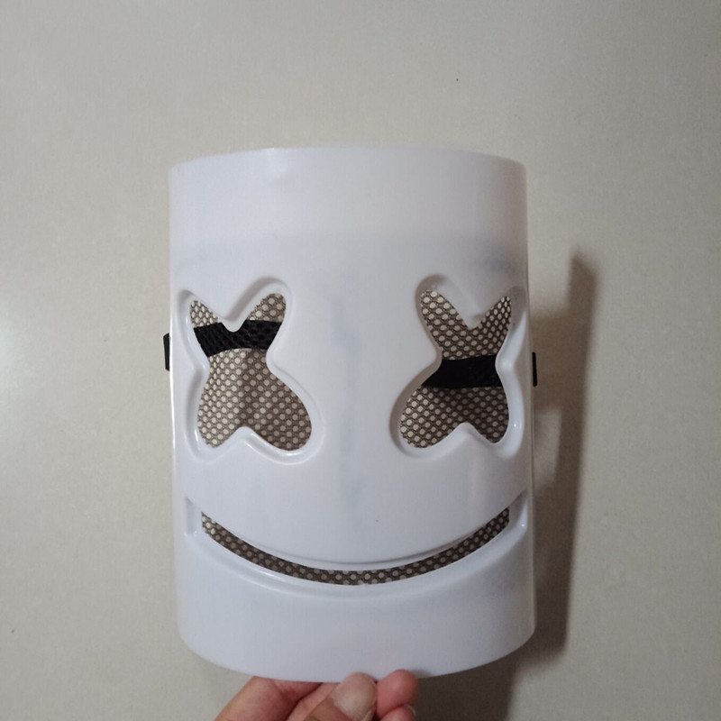 棉花糖dj面具百大电音节 marshmello头套面具cos万圣节酒吧道具