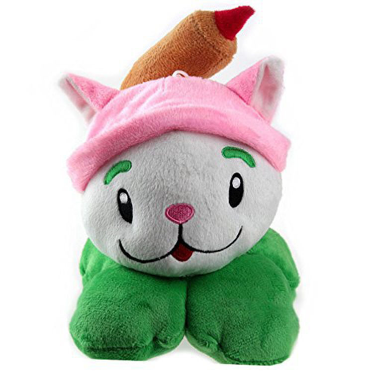 香蒲猫植物可爱柔软附带吸盘挂绳毛绒玩具房间挂饰品