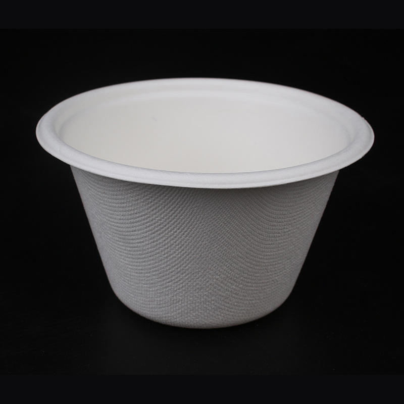 新品厂家一次性甘蔗浆纸碗可降解餐具450ml碗