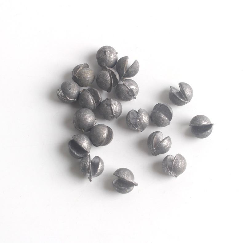 彩色配重钢珠 多型号开口铅坠 矶钓咬铅优质铅质 钓鱼用品配件