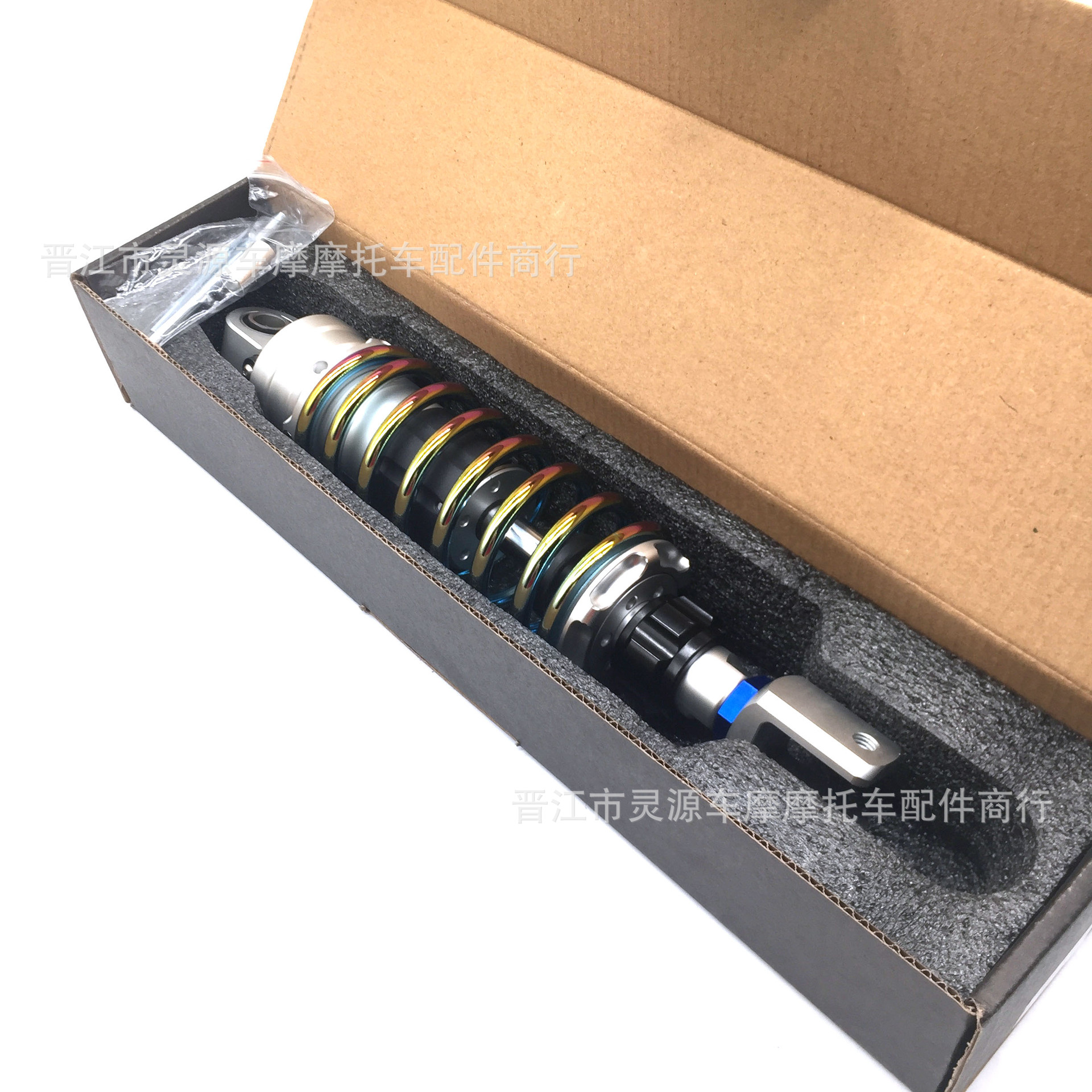 摩托车改装后减震彩钛减震器小牛n1bws彪虎福喜酷奇电车阻尼可调