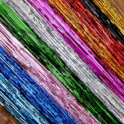 2米气球雨丝雨帘婚礼生日派对布置用品婚房背景墙装饰流苏雨丝帘