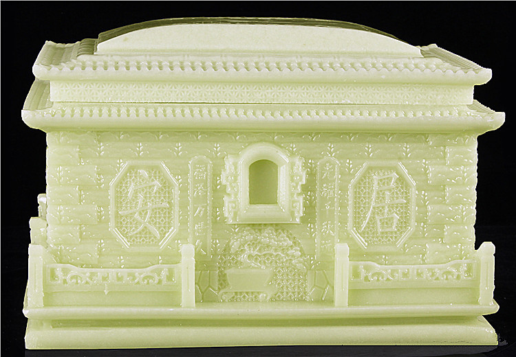 镀金骨灰盒汉白玉大理石男女通用骨灰盒骨灰罐描金骨灰桶殡葬用品