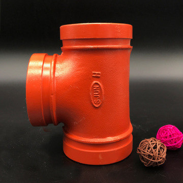 热卖消国标3c异径三通防三通铸铁连接件沟槽水暖管件消防沟槽件