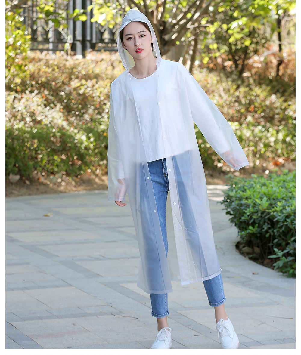 亚马逊爆款成人雨衣厂家现货批发男时尚半透明旅行环保定制雨衣女