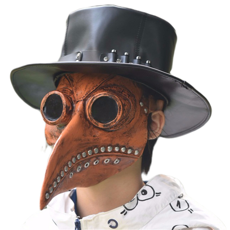 鸟嘴面具万圣节瘟疫乌鸦乳胶面具狂欢舞会派对搞怪头套现货
